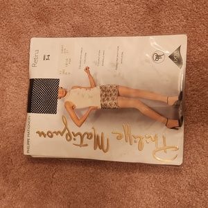 Philippe Matignon Black Fishnet Pantyhose Size 3/4